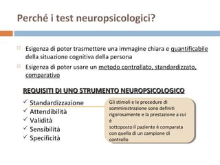 Strumenti di valutazione neuropsicologica