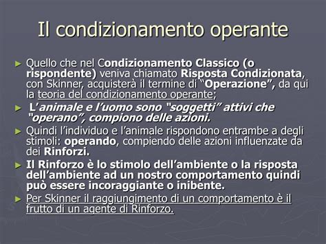 Schema del condizionamento operante di Skinner