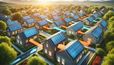 Immagine di un quartiere ecologico a Trento con pannelli solari e piste ciclabili