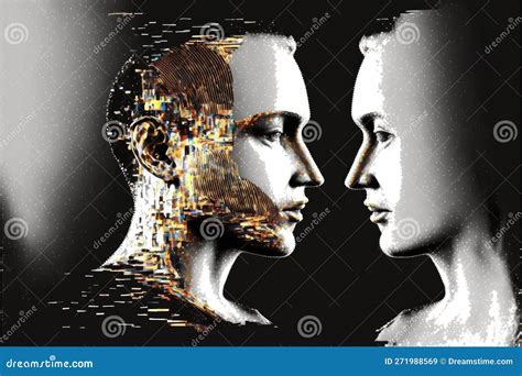 Un dualismo visivo: metà volto illuminato, metà in ombra.