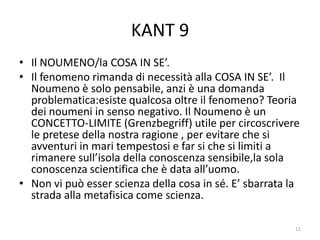 Kant e la divisione tra fenomeno e noumeno