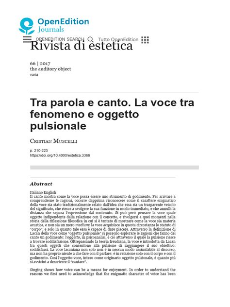 La voce come oggetto pulsionale in Lacan