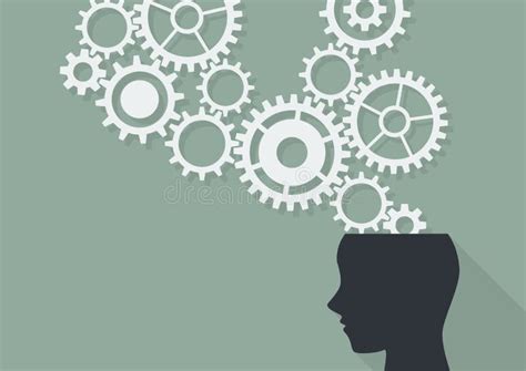 Illustrazione concettuale della mente umana con ingranaggi e simboli di emozioni