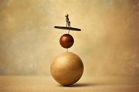 Illustrazione che rappresenta una persona che cerca di mantenere l'equilibrio su una sfera instabile.