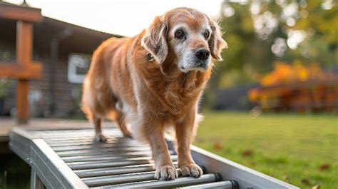 cane anziano con segni di artrite