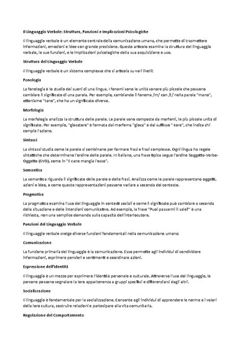 Struttura di un linguaggio