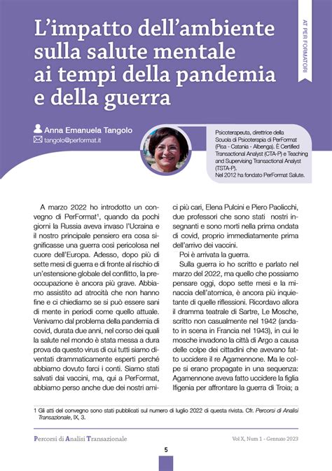 Infografica che mostra l'impatto dell'ambiente sulla salute mentale