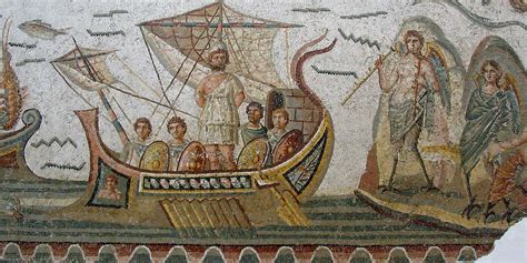 Ulisse e le Sirene, Mosaico pavimentale romano del II secolo d.C.