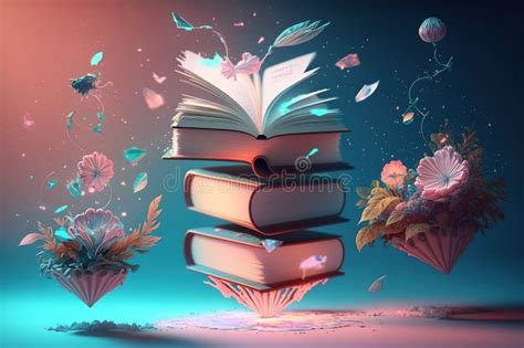 Illustrazione concettuale di un libro aperto con elementi marini e pensieri fluttuanti