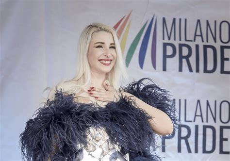Romina Falconi durante un Pride