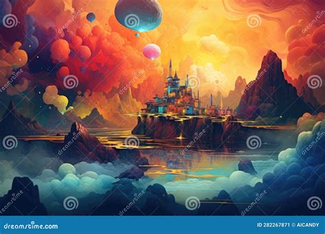 Illustrazione di un sogno con simboli enigmatici