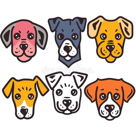 Illustrazione che mostra diverse espressioni facciali di un cane e il loro significato
