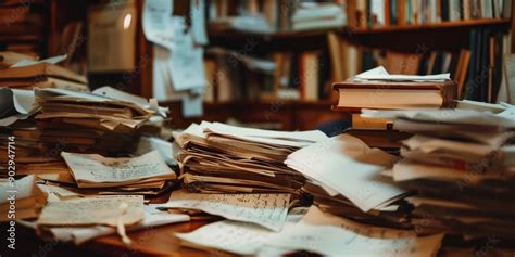 Libri impilati su una scrivania