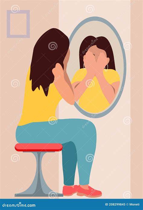 ragazza che guarda uno specchio