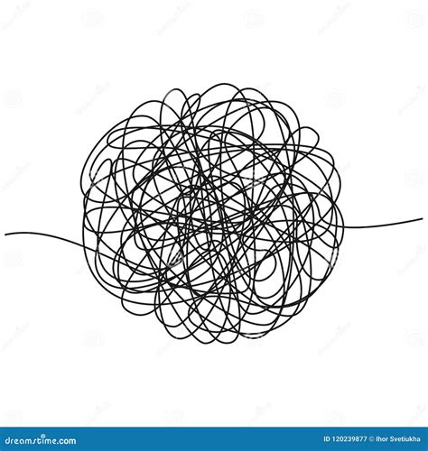 illustrazione di un filo aggrovigliato
