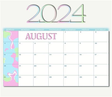 Calendario con il mese di agosto barrato