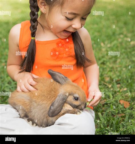 Un bambino con un coniglio in grembo