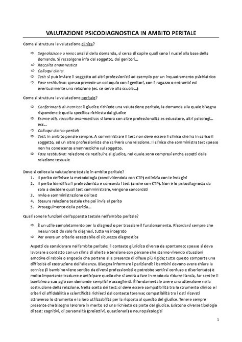 Strumenti di valutazione psicodiagnostica