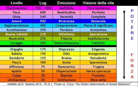 Schema dei livelli di coscienza
