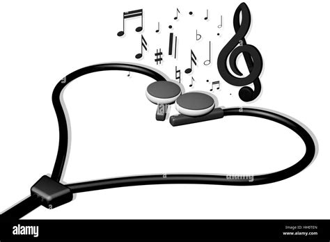 Illustrazione di un microfono con note musicali che si trasformano in concetti astratti