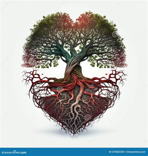 Illustrazione di un albero con diverse fasi della vita