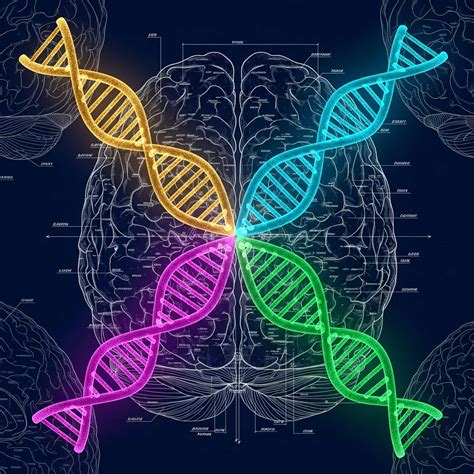 Diagramma che illustra i diversi fattori che contribuiscono all'ADHD: genetica, neurotrasmettitori, fattori ambientali