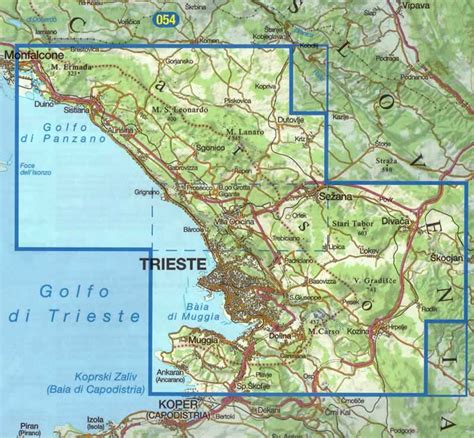 Mappa dell'altopiano del Carso