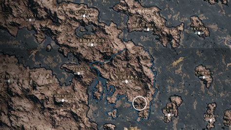 Mappa di Assassin's Creed Origins con punti di interesse