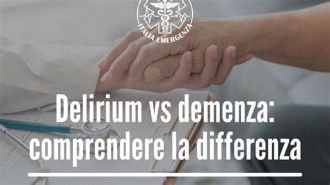 Grafico che confronta i sintomi del Delirium e della Demenza
