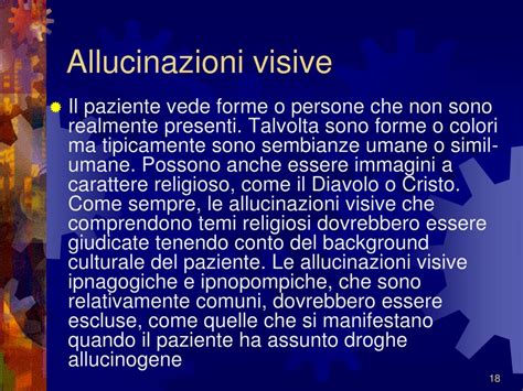 Rappresentazione artistica di allucinazioni visive