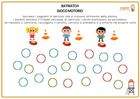 Bambini che seguono un percorso motorio con impronte a terra