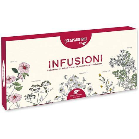 Set di tisane biologiche con erbe e fiori