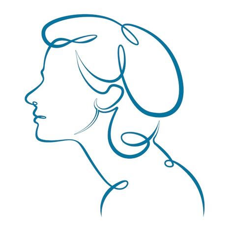 Ritratto stilizzato di una giovane donna con tratti delicati e un'espressione pensierosa