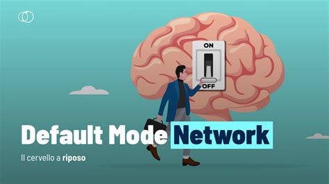 Infografica che illustra le interconnessioni tra le aree del Default Mode Network e altre reti cerebrali.