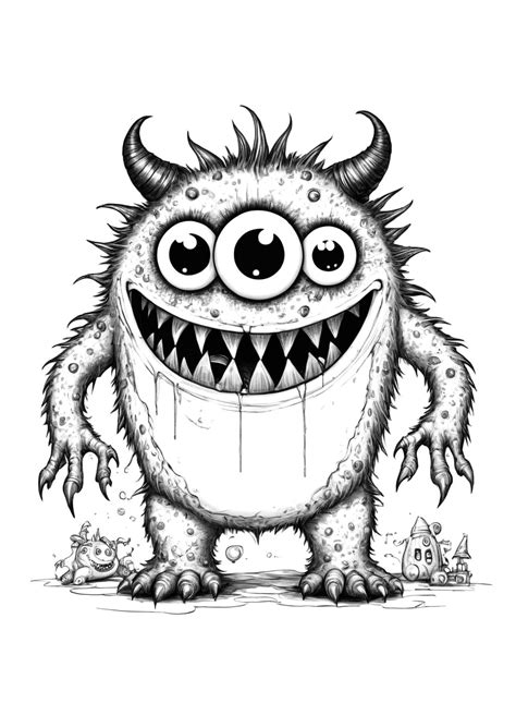 Disegno infantile di un mostro
