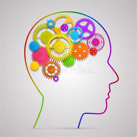 Illustrazione di un cervello con ingranaggi e punti interrogativi per rappresentare la complessità della sindrome di Munchausen