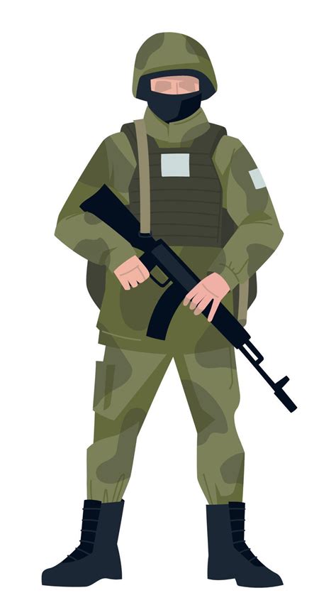 un soldato in uniforme mentre lavora in un laboratorio