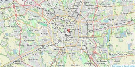 Mappa di Milano con evidenziati i centri di assistenza per anziani