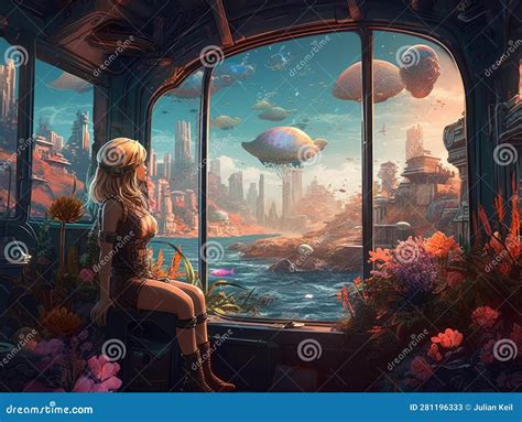 Illustrazione di un'utopia futuristica