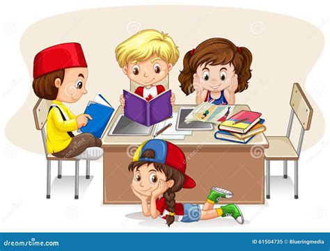 Bambini che studiano grammatica