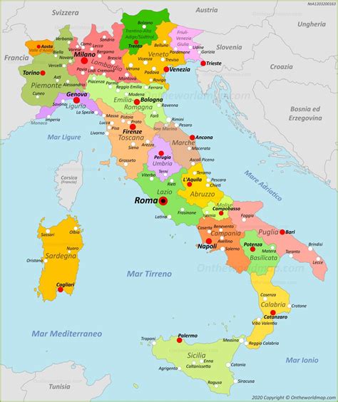 Mappa dell'Italia con evidenziate le province con maggiore rischio di denuncia DMS
