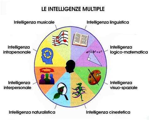 Diagramma che illustra le diverse intelligenze multiple