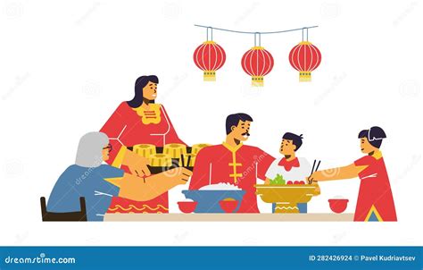 Famiglia che si riunisce per una cena