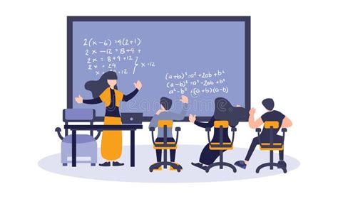 Illustrazione di un insegnante che lavora con studenti diversi