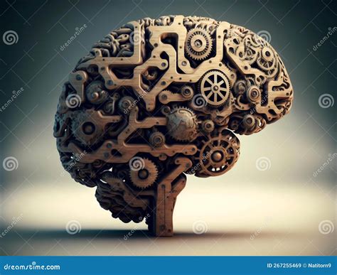 Illustrazione di un cervello con ingranaggi che rappresentano il pensiero e l'apprendimento