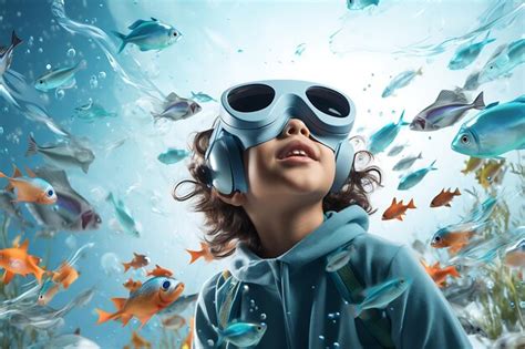 Bambino che utilizza un visore VR per un test cognitivo