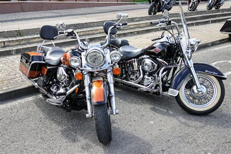 Immagine di una Harley Davidson in movimento su una strada panoramica