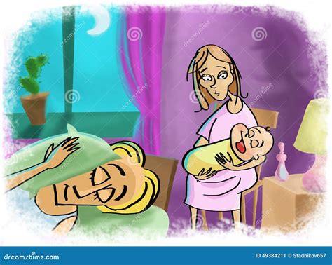 Madre che culla un bambino