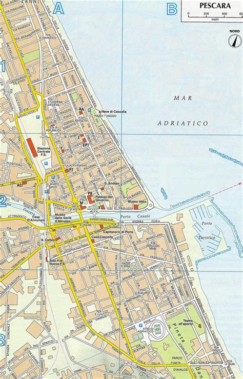 Mappa di Pescara con evidenziato l'indirizzo Via Maestri Del Lavoro Ditalia, 7
