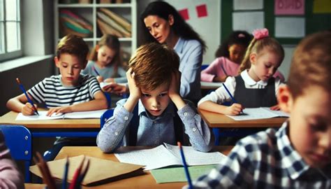 bambino a scuola che fatica a concentrarsi